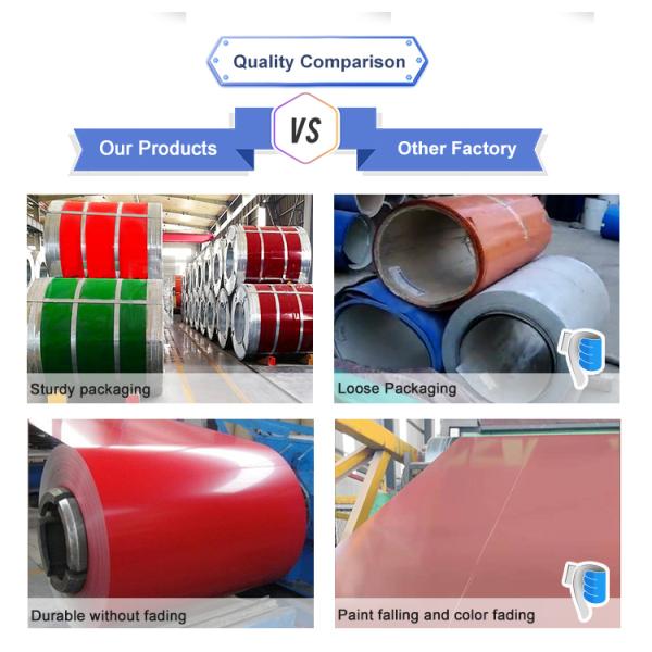 Résistance à la corrosion bobine d'acier galvalume prépeinte 1000 mm - 12000 mm bobines d'acier revêtues de couleur