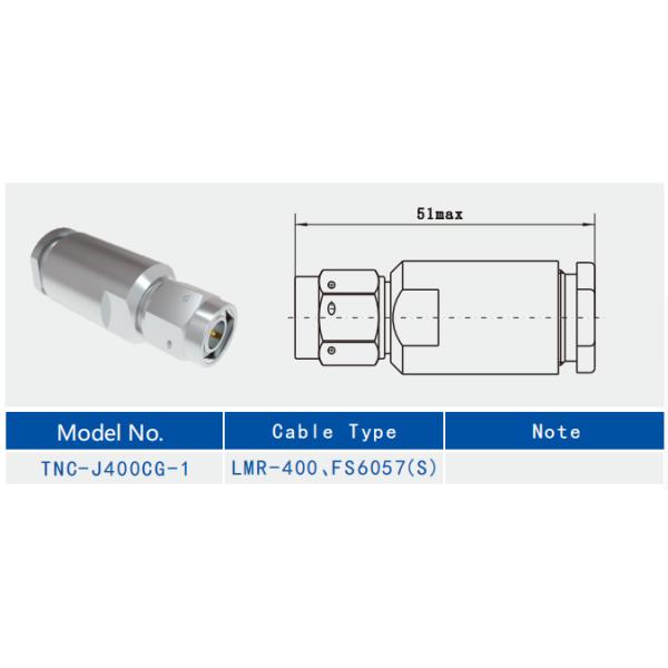 Connecteur coaxial RF en acier inoxydable pour câble LMR-400/FS6057