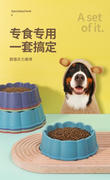 Stylish Flower-Edge Pet Bowls for Cats and Dogs - Wholesale PP Material

