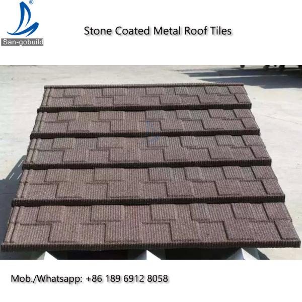 Flat Style Roof Tile Roof, Step Tile Roofing Sheet, Stone Chip Coated Terracotta Roof Tile