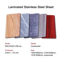 Le métal a stratifié la décoration de panneau de mur de 304 316 d'acier inoxydable matériaux composites de feuille