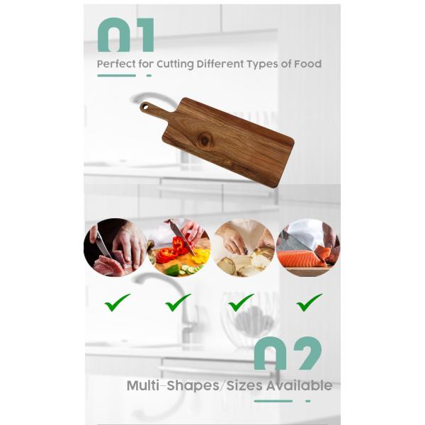 Разделочная доска изготовленной на заказ прованской древесины акации большая бамбуковая 18 x 12 дюймов