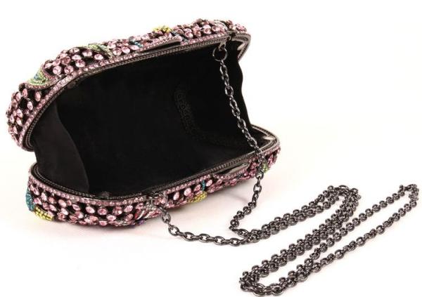 Round Shape Diamond Evening Bag , Famale Rainbow Evening Party Purse
