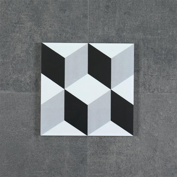 20x20cm Black Gray Ceramic Rustic Tile for Indoor Floor