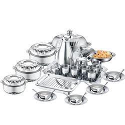 Hot Selling 28 PCS Stainless Steel Kitchen Cookware Cooking Soup Pot Steel Pot Set Insulation Cookware Sets