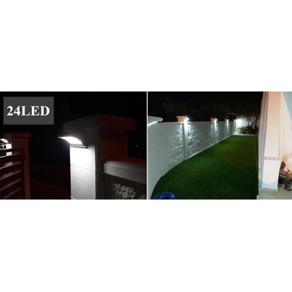Radar Sensor Integrated  Solar LED Wall Lamp 24 LED Long Working Time For Gardens