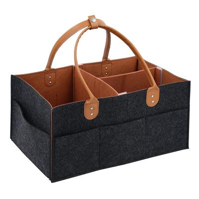 New Arrival Amazing design Large Capacity organizer Portable felt diaper bag