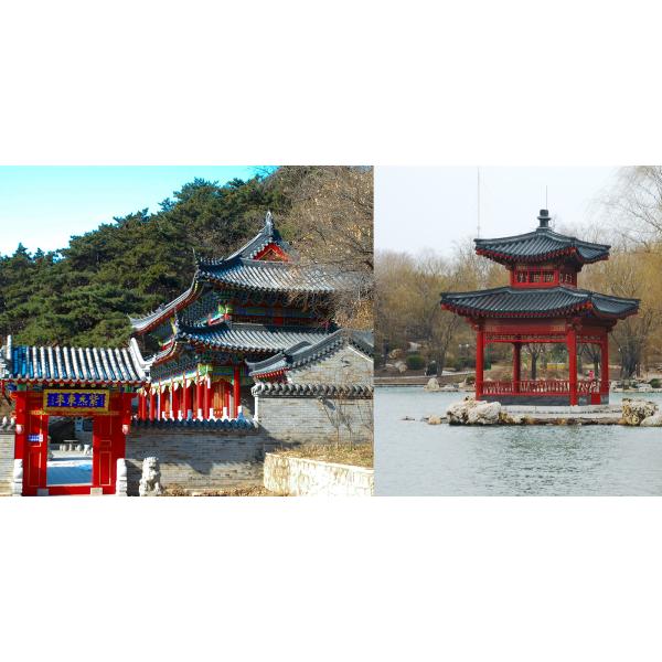 Unglazed Buddhist Temple Chinese Grey Clay Roof Tile Eco Friendly Long Lasting For Classic Architecture