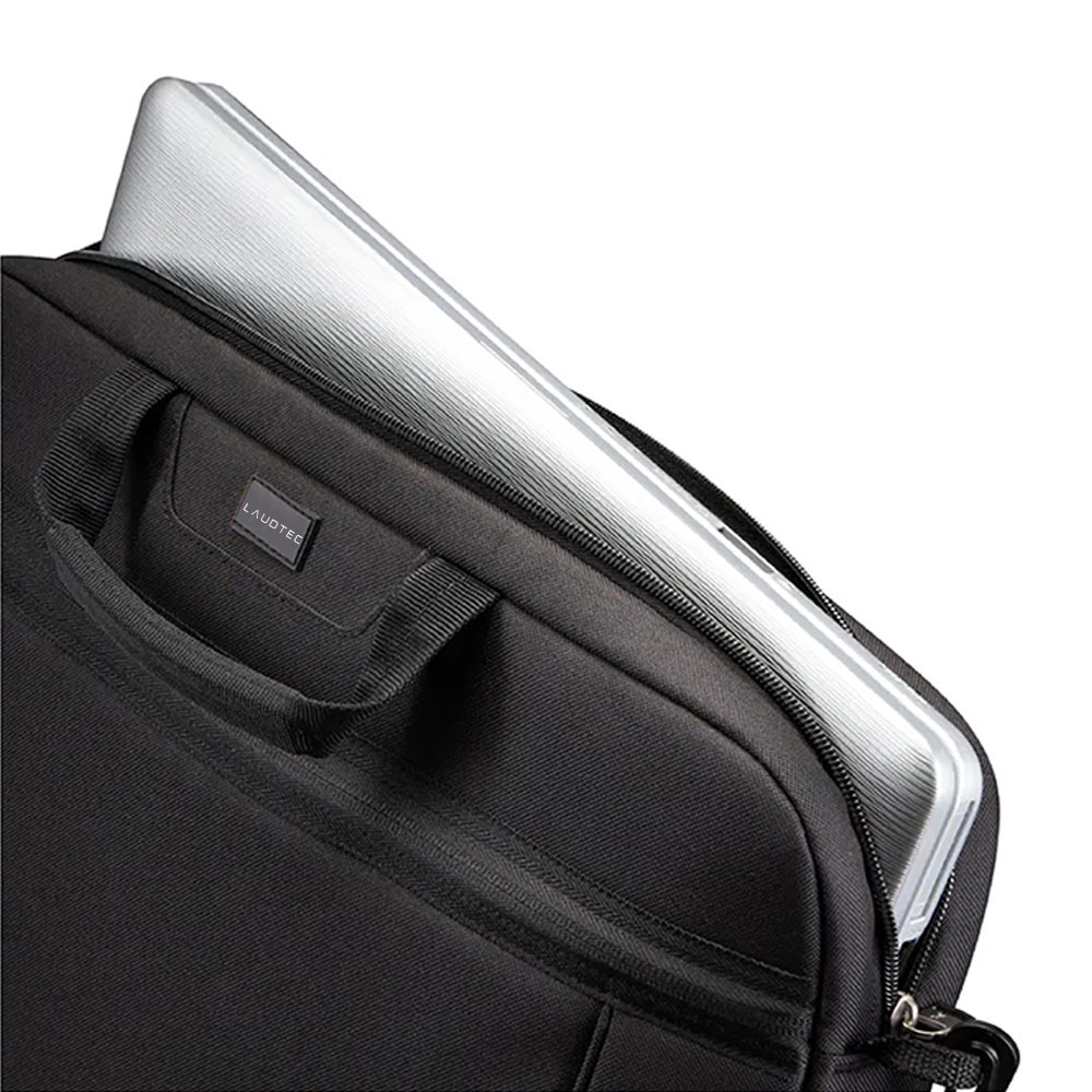 For Laudtec 15.6 Inch Top-Loading Laptop Case Waterproof Polyester Sleeve Lightweight Business Detachable Strap Messenger Wholesale OEM/ODM/Private Label
