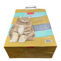 7 Colours Paper Cat Litter Bags Handle Kraft Paper Packaging Bags Open Mouth
