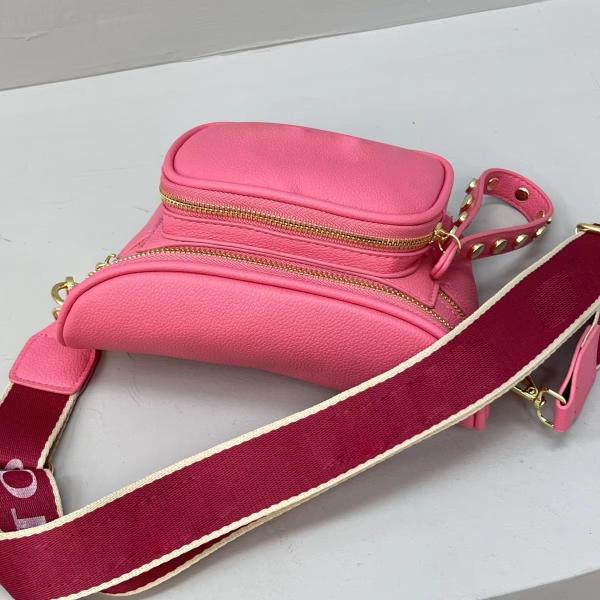 Single Handle Vintage Leather Crossbody Waist Bag for Women's Camera Shoulder Handbags