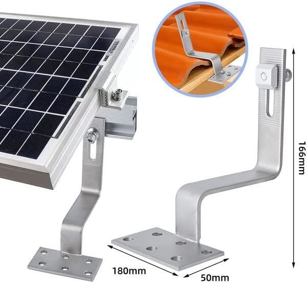 Aluminum Roof Tile Solar Panel Mounting System with Anodized Solar Tile Roof Hook