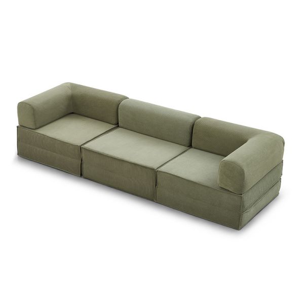 Vacuum Pack Modern Convertible Foam Eco-Friendly 2 Seater Hotel Use Living Room Compressed Folding Rectangle Sofa Bed Double