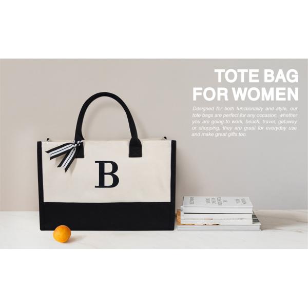 Extra Large Canvas Beach Bag With 2 Side Pockets for Beach, Travel, Cruise, Shopping, Ideal Gift for Women