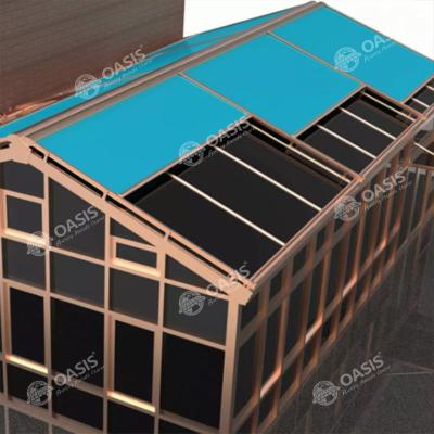 Aluminium Frame Motorized Sun Shade Awning , 2x2.5m Electric Sun Shades For Patios