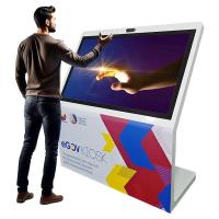 Display tactile vertical de type L avec caméra et microphone pour conférences et événements