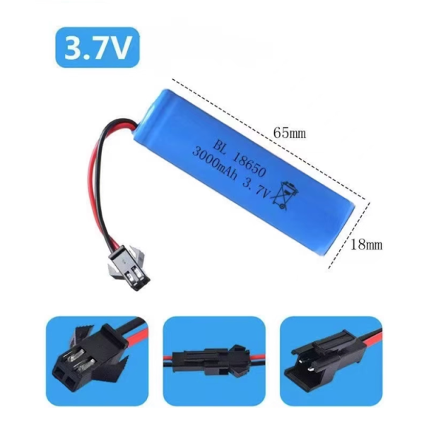3.7V 14500 & 18650 Li-ion Batteries with Protection Circuit - Safe, Rechargeable for Toys, RC Cars