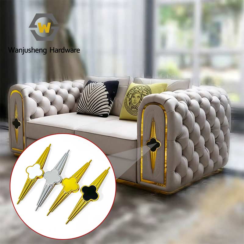 Four-leaf Clover Shaped Furniture Decorative Button Accessories Multi-style Plastic Flower Decorative Buckles for Furniture