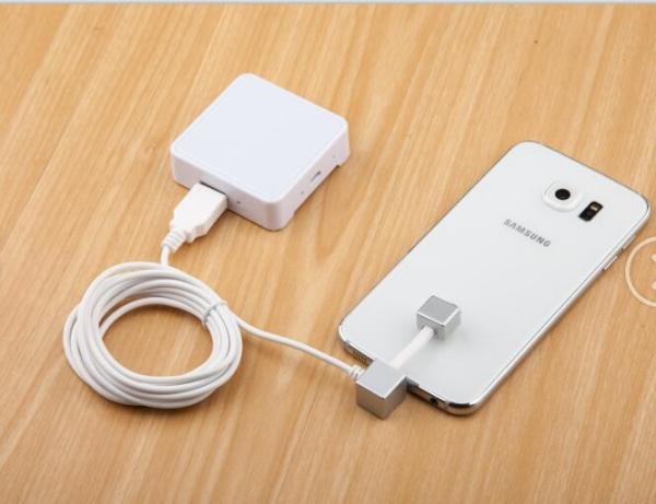 COMER anti-theft devices 2 ports sensor alarms system with charge for mobile tablet stands