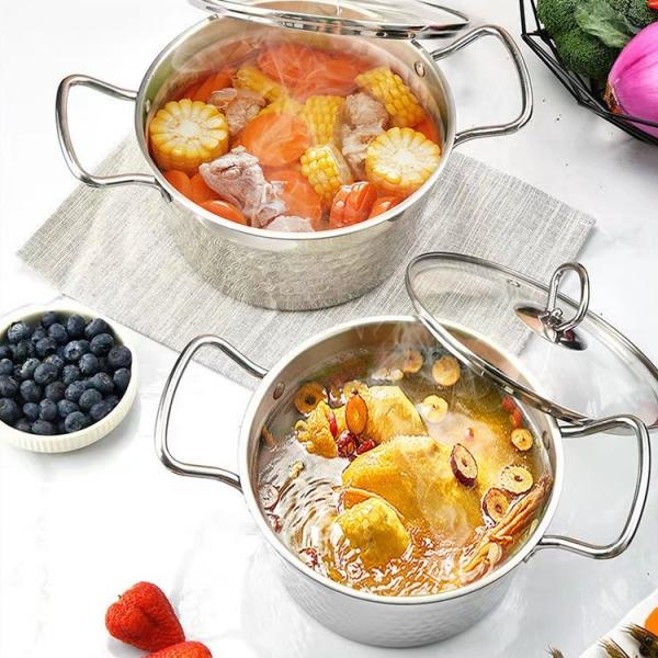 Amazon Top Seller Kitchen Cooking Ware Induction Stainless Steel 304 Korean Cookware Soup Pot