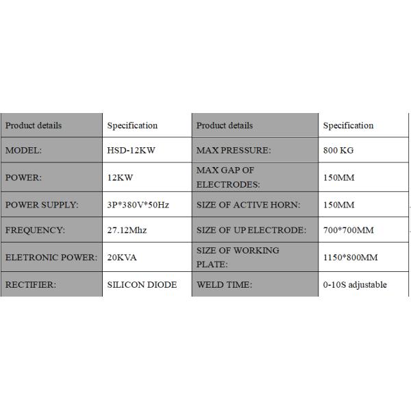 12KW Conveyor Belt Machine PU PVC Cleat HF Welding Equipment