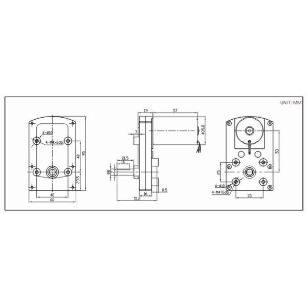 12V 24v flat gearbox reversible brushless gear motor