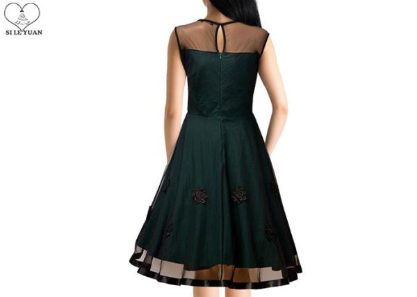 Short Navy Blue Bridesmaid Dresses Satin Lace Flower Two Layers Transparent Tulle