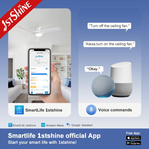 CE Decorative Energy Saving Flush Mount Ceiling Fan With LED Light Remote Control