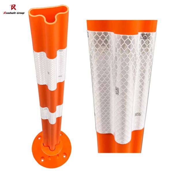 PU/TPU Flexible Reflective Delineator Post for Road Intersection Marking