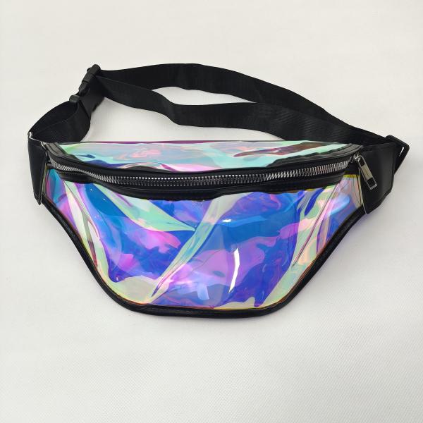Laser Clear Pvc Holographic Fanny Pack Waist Bag Waterproof Waist Bag