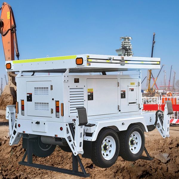 Emergency Light Tower Nighttime Repairs Solar Mobile Tower Light Portable Industrial Light Tower