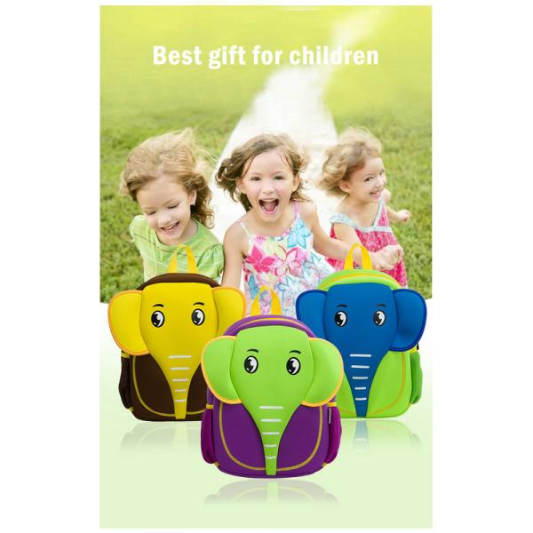 Fashion Toddler Boy Rucksack , Animal Backpacks For Kids Elephant Shape