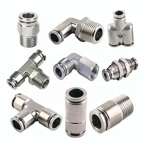 Acero inoxidável Acessórios de ar pneumáticos 1/8 3/4 BSPT BSPP NPT Fios masculinos Acessórios de tubos de ar