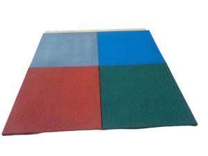 High Density Rubber Floor Mats Red / Green Outdoor Playground Rubber Tiles