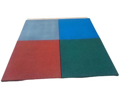 40mm Outdoor Rubber Floor Blue / Green Safety Playground Flooring