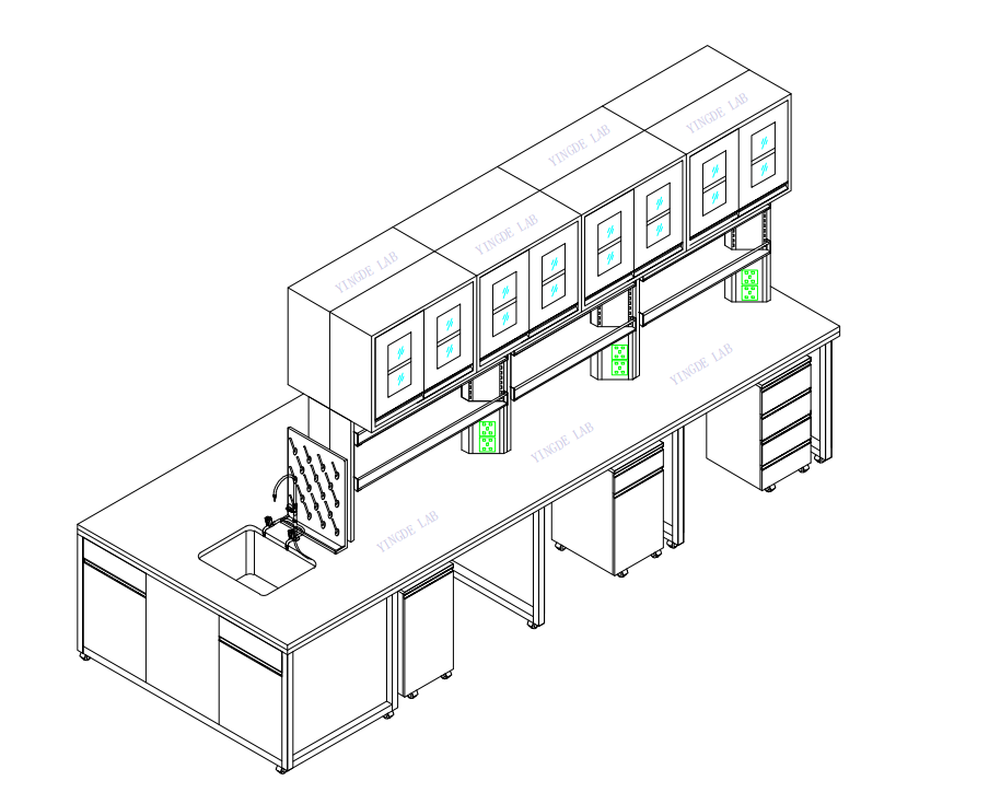 Customized Lab Work Bench Steel Wood Modular Lab Table For University School Hospital Living Room