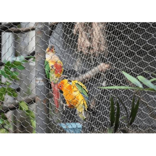 Galvanised PVC Coated Diamond Mesh , Parrot Aviary Netting Stainless Steel