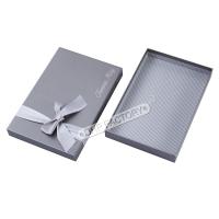 Cajas de regalo decorativas grises elegantes con cinta para envases de lujo
