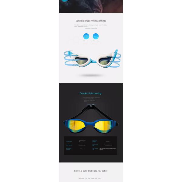 Electroplated Colorful Unisex Anti Fog Swimming Glasses Swimming Race Goggles