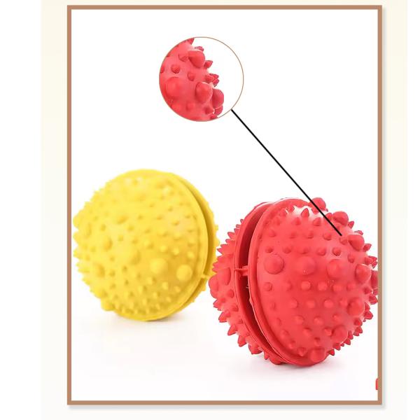 Interactive TPR Rubber Ball Puzzle Dog Toys for Round Training and Mental Stimulation