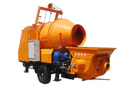 Forced Electric Engine Mobile Concrete Mixer With Pump For Housing Construction