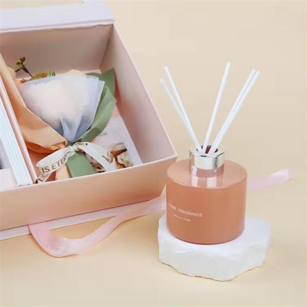 Gift Box Set Reed Diffuser Perfume Set With Packaging Boxes 120ml Aroma Diffusers Fragrance With Flower