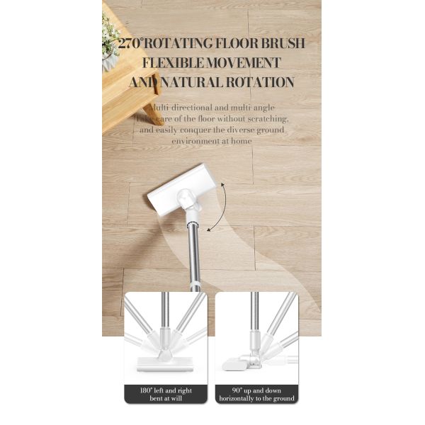 Intelligent Powerful Cordless Vacuum 5500pa 70W Efficient Rechargeable Vacuum Cleaner