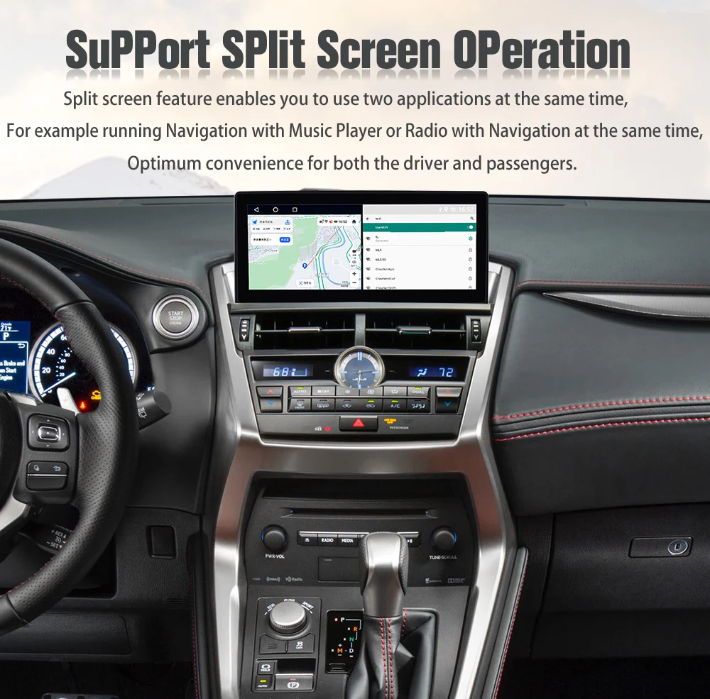Авторадио Viknav Для LEXUS NX (2018-2020) 12,3-дюймовый сенсорный экран Беспроводной Carplay GPS навигация ЖК-дисплей