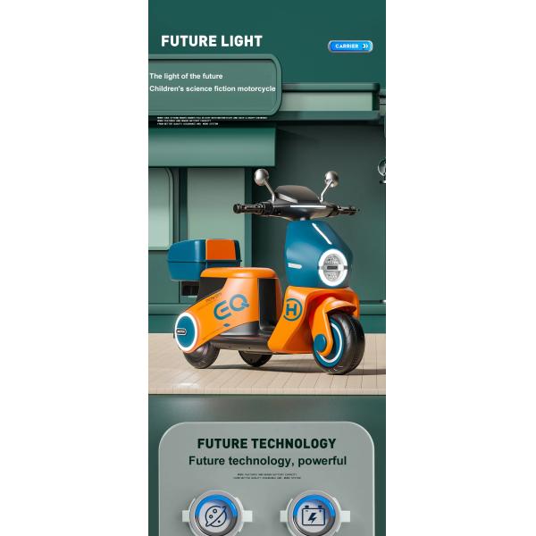 2.4G Remote Control Kids Electric Motorcycle 3 Wheel Mini Motorcycle Customizable