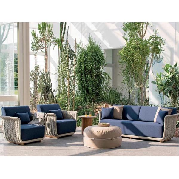 Luxo Hotel de 5 estrelas Sofá de rotão ao ar livre Combinação de 6 lugares