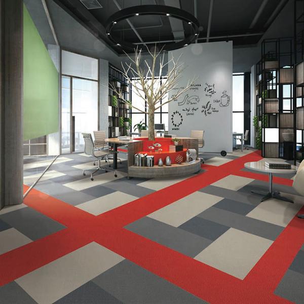 Commercial Office Carpets Tile Matrix Yellow Carpet Tiles 50*50 for Adult Performance