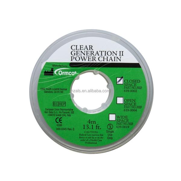 Chaîne d'alimentation Ormco Couleur claire ouverte 13.1ft 4m 639-0004 Génération II pour la norme de sécurité MFDS et 2 ans de durée de conservation