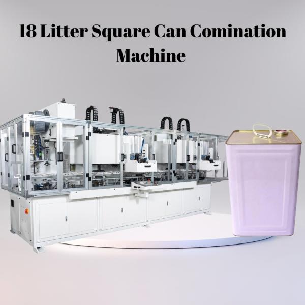 Máquina Combinada de Latas Cuadradas Grandes de 30cpm con Rebordeado 30CM