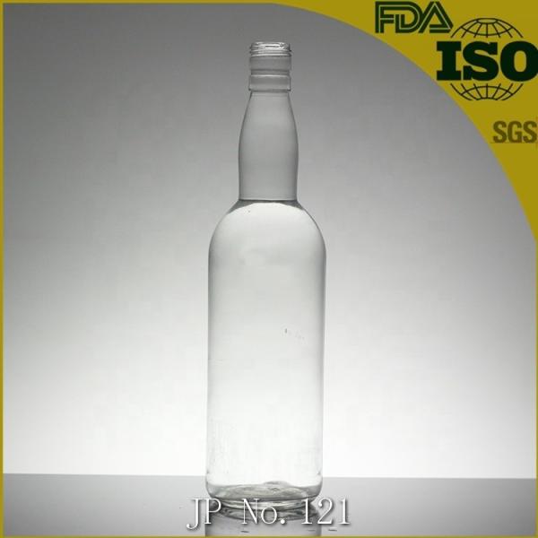 1 L de garrafa de vidro com rolha de borracha para bebidas alcoólicas com serigrafia